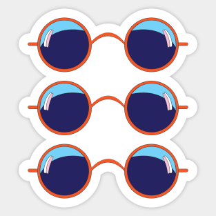 Orange and Blue Sunnies 02 Sticker